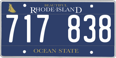 RI license plate 717838