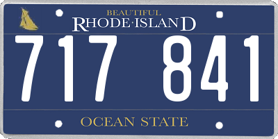 RI license plate 717841