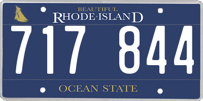 RI license plate 717844