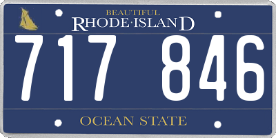 RI license plate 717846