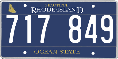 RI license plate 717849
