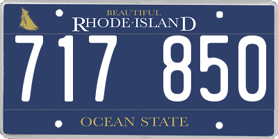 RI license plate 717850