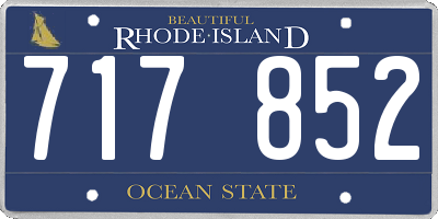 RI license plate 717852