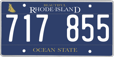 RI license plate 717855