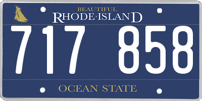 RI license plate 717858