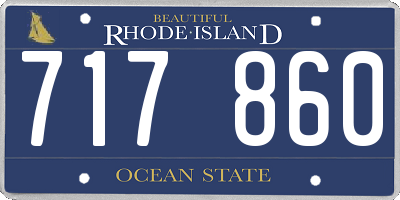 RI license plate 717860