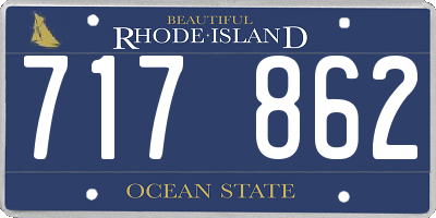 RI license plate 717862