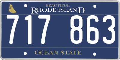 RI license plate 717863