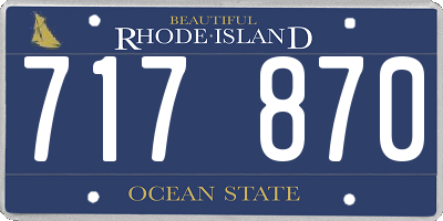 RI license plate 717870
