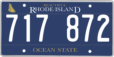 RI license plate 717872