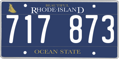 RI license plate 717873