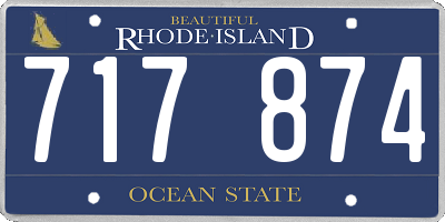 RI license plate 717874