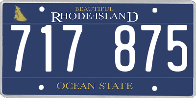 RI license plate 717875