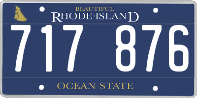 RI license plate 717876
