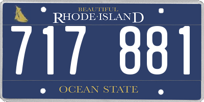 RI license plate 717881