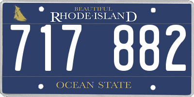 RI license plate 717882
