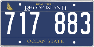 RI license plate 717883