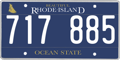 RI license plate 717885