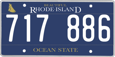 RI license plate 717886