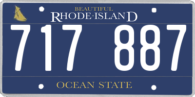 RI license plate 717887