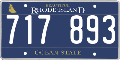 RI license plate 717893
