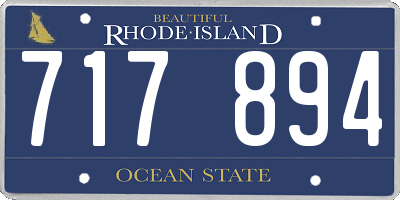RI license plate 717894