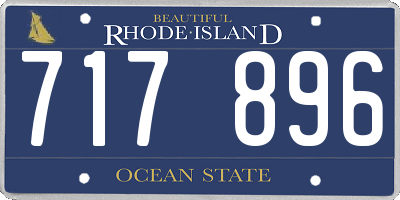 RI license plate 717896