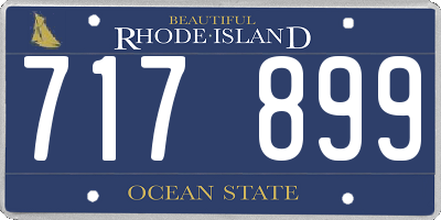 RI license plate 717899