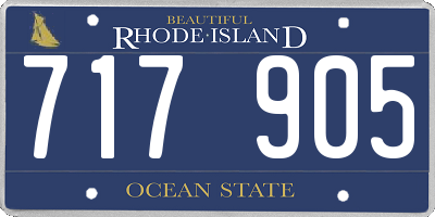 RI license plate 717905