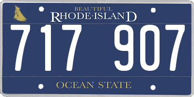 RI license plate 717907