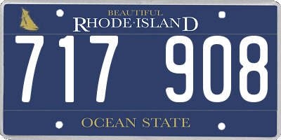 RI license plate 717908
