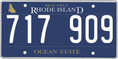 RI license plate 717909