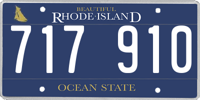 RI license plate 717910