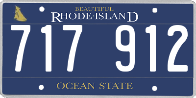 RI license plate 717912