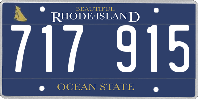 RI license plate 717915