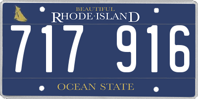 RI license plate 717916