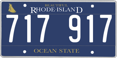 RI license plate 717917