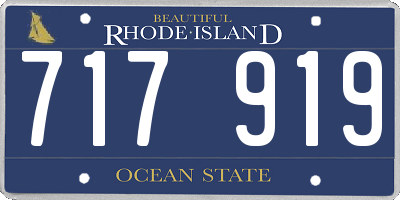 RI license plate 717919