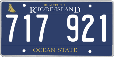RI license plate 717921