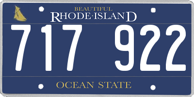 RI license plate 717922