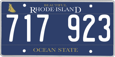 RI license plate 717923