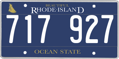 RI license plate 717927