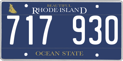 RI license plate 717930