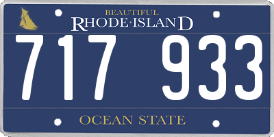 RI license plate 717933