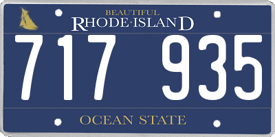 RI license plate 717935