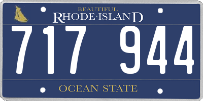 RI license plate 717944