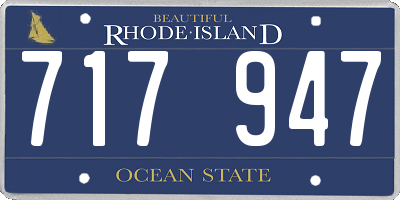 RI license plate 717947