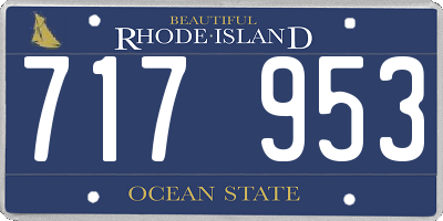 RI license plate 717953