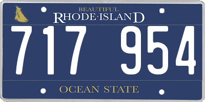 RI license plate 717954