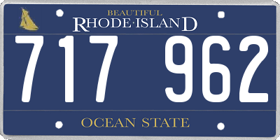 RI license plate 717962